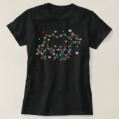 Koe Funny Cattle kerstlamour Tree Xmas Snow L T-shirt (Design voorkant)