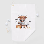 Koe Funny Halloween Spooky Dierenvrienden Essentia Golfhanddoek (Insitu)
