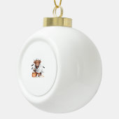 Koe Funny Halloween Spooky Dierenvrienden Essentia Keramische Bal Ornament (Rechts)