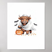 Koe Funny Halloween Spooky Dierenvrienden Essentia Poster (Voorkant)