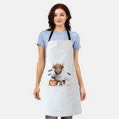 Koe Funny Halloween Spooky Dierenvrienden Essentia Schort (Gedragen)