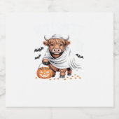 Koe Funny Halloween Spooky Dierenvrienden Essentia Sparkling Wijnetiket (Enkel label)