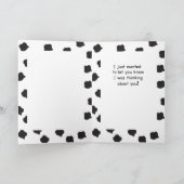 Koe gaat, denk aan jou, grappig kaart (Binnen)