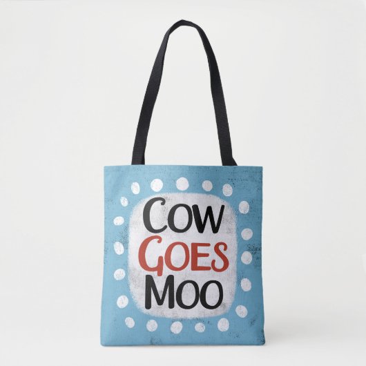 Koe gaat Moo Canvas tas (Voorkant)