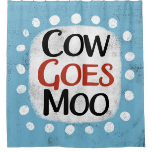 Koe gaat Moo Douchegordijn