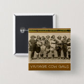 " Koe Gals" Vierkante Button 5,1 Cm (Voorkant /achterkant)