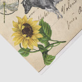  Koe Geel Briefkaart voor zonnebloem Weefpapier Tissuepapier (Detail)