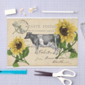  Koe Geel Briefkaart voor zonnebloem Weefpapier Tissuepapier (Craft)