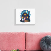 Koe & Geheime schuur Canvas Afdruk (Insitu (Woonkamer))