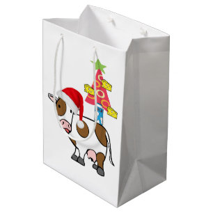 Koe Gelukkig Kerst Geschenktassen Landelijk Medium Cadeauzakje