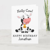 koe - gelukkige verjaardagskaart kaart (Voorkant)