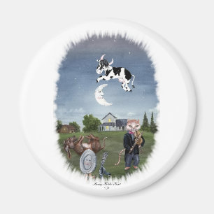 KOE GEMONTEERD OVER HET MOON MAGNEET