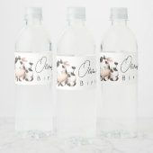 koe Genderneutrale Verjaardag Waterfles Etiket (Flessen)