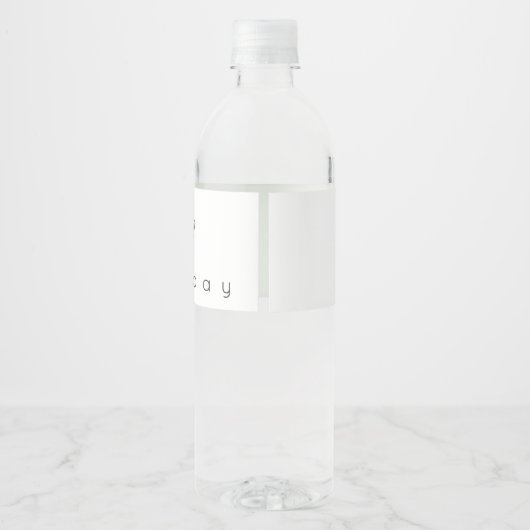 koe Genderneutrale Verjaardag Waterfles Etiket (Achterkant)