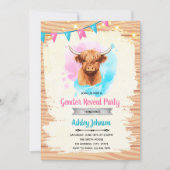 Koe genderonthulling uitnodiging (Voorkant)