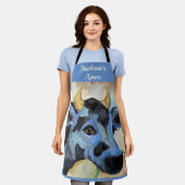 Koe gepersonaliseerd Schort (Gedragen)