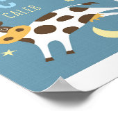 Koe Gepersonaliseerde Nursery Poster Print (Hoek)