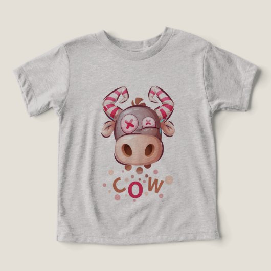 Koe getekend in kinderlijke stijl (Design voorkant)