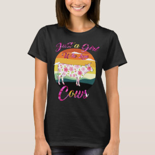 Koe gewoon een meisje dat van de Koe boer Butcher T-shirt