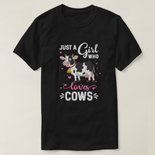 Koe gewoon een meisje dat van Koe boer houdt T-shirt