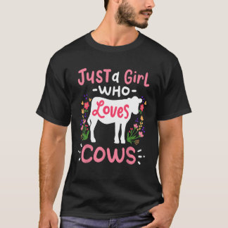 Koe gewoon een meisje dat van koeien houdt Geschen T-shirt