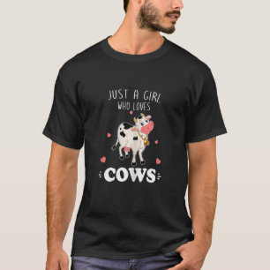 Koe gewoon een meisje dat van Koeien houdt T-shirt