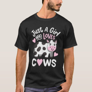 Koe Gewoon Een Meisje Dat Van Koeien Houdt T-shirt