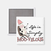Koe Gewoon Moo-velous Tshirts en geschenken Magneet (Voorkant / Achterkant)