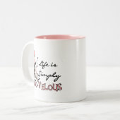 Koe Gewoon Moo-velous Tshirts en geschenken Tweekleurige Koffiemok (Voorkant links)