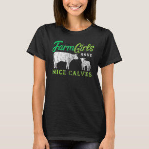 Koe Gezegde voor meisjes Boerderij meisjes hebben T-shirt