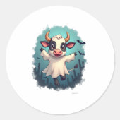Koe Ghost Boo-levard Ronde Sticker (Voorkant)