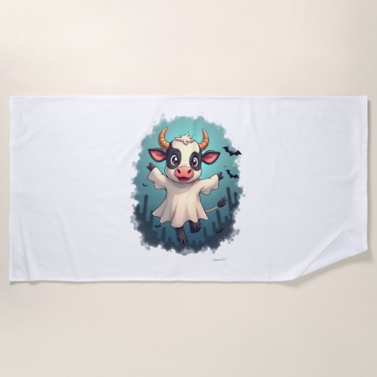 Koe Ghost Boo-levard Strandlaken (Voorkant)