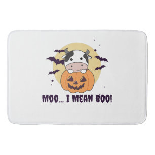 Koe Ghost Cute Kawaii Halloween Moo I Mean Boo Badmat