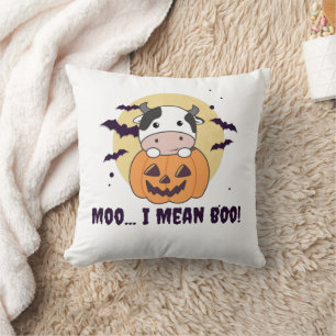 Koe Ghost Cute Kawaii Halloween Moo I Mean Boo Kussen