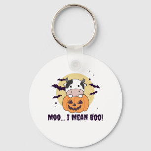 Koe Ghost Cute Kawaii Halloween Moo I Mean Boo Sleutelhanger