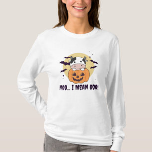 Koe Ghost Cute Kawaii Halloween Moo I Mean Boo T-shirt