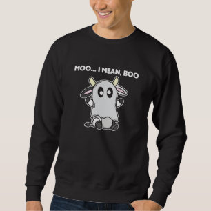 Koe Ghost Cute Kawaii Halloween Moo I Mean Boo Trui