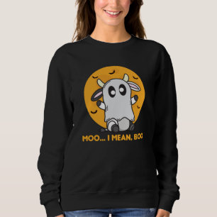 Koe Ghost Cute Kawaii Halloween Moo I Mean Boo Trui