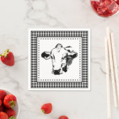 Koe Gingham boerderij Servet (Insitu)