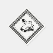 Koe Gingham boerderij Servet (Hoek)