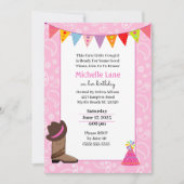 Koe Girl Birthday Uitnodiging (Voorkant)