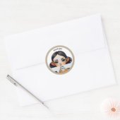 Koe Girl Ronde Sticker (Envelop)
