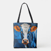 Koe glas in lood tote bag (Achterkant)
