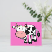 Koe glimlachen met dagen briefkaart (Staand voorkant)