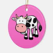 Koe glimlachen met dagen keramisch ornament (Links)