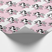 Koe glimlachen — proefdruk cadeaupapier (Hoek)