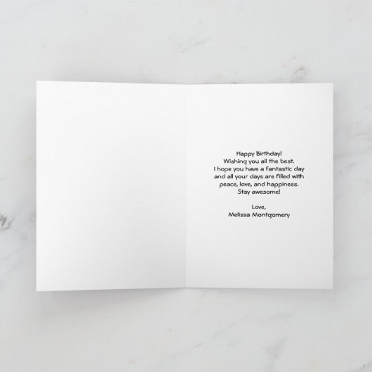 Koe glimlachen Schattige eerste geboortekaart Kaart (Binnen)