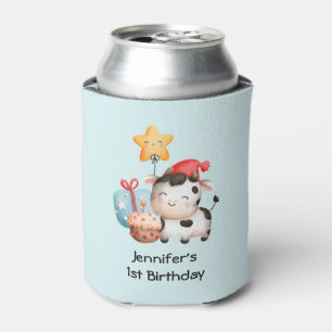 Koe glimlachen Schattige verjaardag Blikjeskoeler