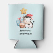 Koe glimlachen Schattige verjaardag Blikjeskoeler (Voorkant)