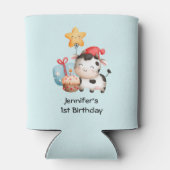 Koe glimlachen Schattige verjaardag Blikjeskoeler (Achterkant)